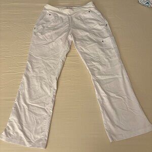 Women's Flare Scrub Pants (White)